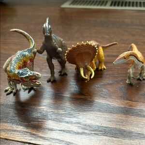 Dinosaur Figurines - Orange and White